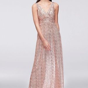 David's Bridal Dresses - David’s Bridal Rose Gold Sequin Bridesmaid Dress David's Bridal Dresses - David’s Bridal Rose Gold Sequin Bridesmaid Dress